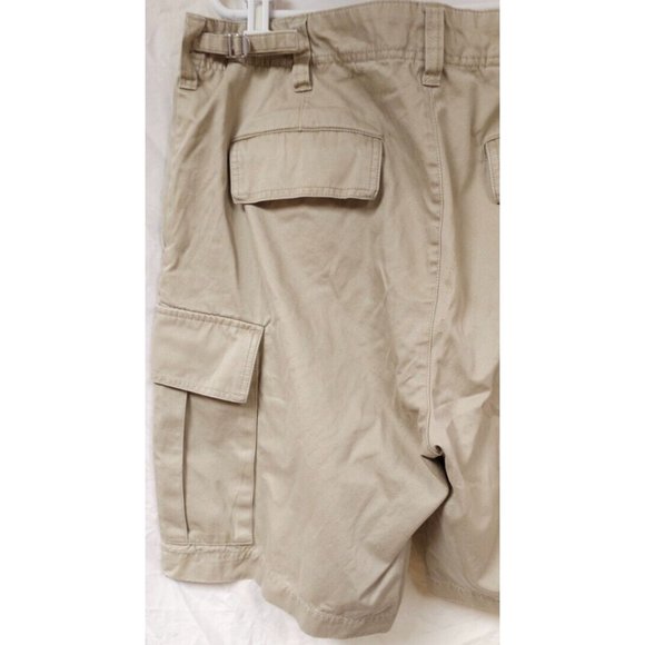Tommy Hilfiger Mens 36 Beige Adjustable Waist Flat Front Cargo Shorts 10" Inseam - Picture 7 of 13